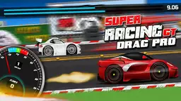 Super Racing GT: Drag Pro - intense drag racing scene with cars speeding on iconic drag strips worldwide