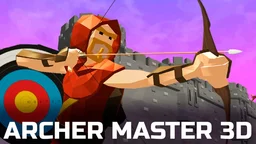Archer Master 3D: Castle Defense - lone archer defending a castle wall against waves of medieval enemies and mythical creatures.