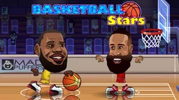 Basketball Stars  arcade sportjáték kosarazó játékosokkal, zsákolással és blokkolással a pályán