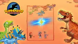 Merge Master dei dinosauri - Unisci dinosauri e guerrieri in battaglie di fusione strategiche e frenetiche.