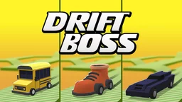 Drift Boss  racing game med en bil som sladdar på smala plattformar och svänger genom skarpa kurvor