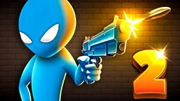 Drunken Duel 2 - Ragdoll stickmen battle on a rooftop arena with wild physics and unpredictable mayhem.