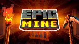 Episk mine - En eventyrlig minearbejder udforsker dybe, mystiske miner med sin hakke.