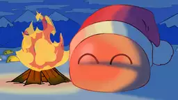 FireBlob tél - Egy bátor kis láng átszeli a téli tájat, hogy farakásokat gyújtson meg.