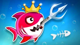 Fish Stab Getting Big - a fierce underwater battle with sword-mouthed fish hunting for dominance.