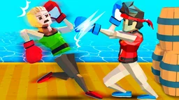 Funny Ragdoll Wrestlers - ragdolls with floppy limbs engage in hilarious wrestling antics in a colorful arena.