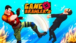 Gang Brawlers - a street fighter smashes crates and battles thugs in a gritty urban setting.