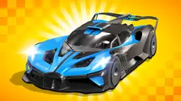 Auto GT mega rampe - Un'auto sportiva sfida una mega rampa, pronta per un salto mozzafiato nel cielo.