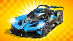 GT Cars Mega Ramps - a super-sport car launches off a mega ramp, soaring against vivid skies.