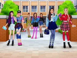 Gymnasie-BFFs: pigeholdet - populære teenagere styler tøj og makeup til skolevents