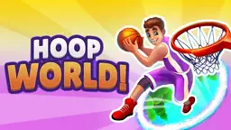 Mundo do Aro 3D - Jogador realizando uma enterrada acrobática em um cenário de basquete em 3D.