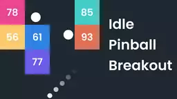 Idle pinball rompebloques - Una mesa de pinball virtual con bolas rebotando y ladrillos explotando.