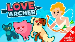 Love Archer - Cupid draws his bow in a magical garden, aiming love-tipped arrows to create unexpected romantic pairings.