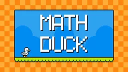 Math Duck - A clever duck races through a platformer puzzle, solving math equations to unlock a hidden key and escape.