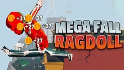 Mega Fall Ragdoll Simulator - A ragdoll tumbles down a rooftop, aiming to break bones and score high with each fall.