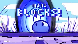 Mini blokkok - Egy kis gombóc áll platform szélén, készen különleges erejét használni.
