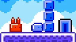 Mini bloky - Malá kvapka prekonáva výzvy zapínaním a vypínaním plošiniek na ceste k portálu.