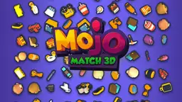 Моджо пошук пар 3D - гравець на неоновому 3D-майданчику шукає пари серед блискучих об'єктів.