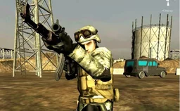 Mountain Operation - A soldier navigates rugged mountain terrain, preparing to engage hostile forces in a tactical strike.