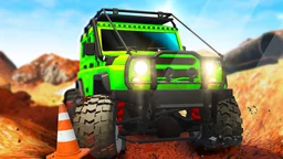 Offroad Life 3D - a rugged mountain terrain with a 4x4 vehicle navigating through challenging obstacles.
