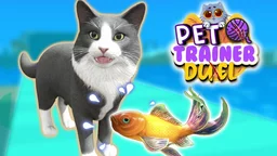 Pet Trainer Duel - Two players guide cats on treadmills, racing to shed extra pounds and win the duel.