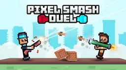 Pikseļu sitienu duelis - Retro platformas cīņa, kur spēlētāji met viens otru nost no malas, izmantojot divas pogas.