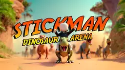 Stickman: Dinosaurarena - En gruppe dinosaurer forbereder sig på taktisk kamp i en eksotisk arena.