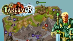 Takeover - A fantasy battlefield scene with squads clashing as kingdoms vie for control in a real-time strategy war.