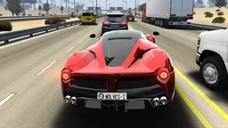 Traffic Tour - High-speed car weaving through traffic on a sunlit highway with stunning visuals