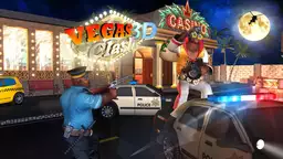Vegas opgør 3D - Elvis-inspireret hold udfører kup i neonlysende Las Vegas casino under politijagt.