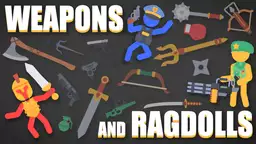 Våben og ragdolls - en stikmand i intens kamp med realistisk fysik, sværd og eksplosioner