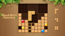 Cesta drevených blokov - puzzle hra s drevenými dlaždicami na 9x9 doske, kde zbierate body uvoľňovaním riadkov a stĺpcov.